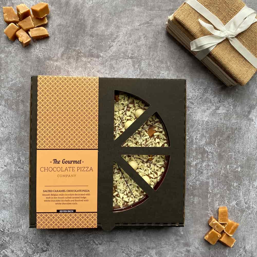 Our Salted Caramel Chocolate Pizza makes a stylish gift
